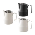 thumbnail image 4 of Jarra de leche de acero inoxidable para espumar leche, taza para café , barra de cocina Beige 350ml Beige 500ml Negro 500ml Zulema espuma de leche, 4 of 8