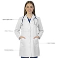 thumbnail image 3 of HeedFit Women's Poly-Cotton Lab Coat 35-Inch Length, xl, White, 3 of 6