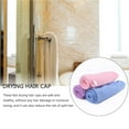 thumbnail image 3 of Wosthever Microfiber Hair Secado rápido Toalla Secado Cabello Gorro para gimnasio en casa Viajar Suministros de limpieza para el hogar violeta Wosthever HA025685-02, 3 of 6
