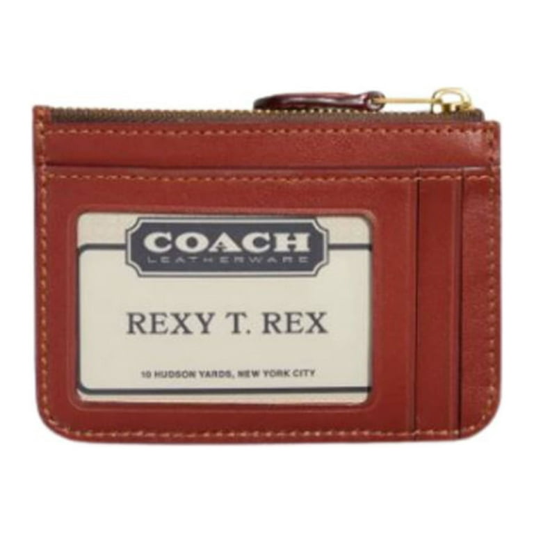 Coach+Signature+C+PVC+Canvas+Leather+Brown+Black+Lanyard for sale online