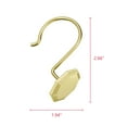 thumbnail image 2 of Utopia Alley HK27GD Rust Proof Zinc Shower Curtain Hooks Rings, Gold - Set of 12, 2 of 10