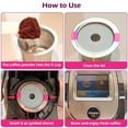 thumbnail image 3 of Tazas K reutilizables, c&aacute;psulas de caf&eacute; recargables Kcup, tazas K recargables para cafeteras k-eurig 1.0 y 2.0, acero inoxidable 304, ecol&oacute;gicas, sin BPA, (paquete de, 3 of 6