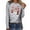Gray christmas sweatshirt, variant on pimelu Christmas Shirts Christmas Tops for Women Loose Fashion Star Santa Claus Graphics Pullover Blouses Ladies Lightweight Round Neck Long Sleeve Tshirt
