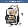 thumbnail image 4 of PVC Transparent Backpacks Clear Backpack for Travel and Outings Highland Cow with Flowers, 4 of 7
