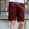 thumbnail image 5 of Xixinqiwan Mens Shorts Clothing under $ 5,Men's Linen Shorts Casual Classic Elastic Waist Short Summer Beach Lightweight Boardshort Loose Fit with Pockets, 5 of 8