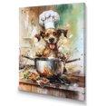 thumbnail image 2 of Designart "Brown Dog Chef In Kitchen" Animals Dog Kitchen Wall Decor, 2 of 5