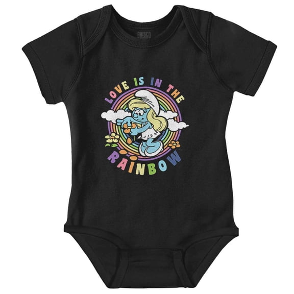 Smurfette Love is in the Rainbow Bodysuit Jumper Girls Infant Baby Brisco Brands NB