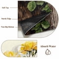 thumbnail image 6 of Spring Floral Round Area Rug 7Ft Washable Circle Rugs for Dorm Laundry Room, Yellow Roses Leaves Country Botanical Farmhouse Non-Slip Carpet Floor Mats Indoor Outdoor Carpet Runner Home Decor, 6 of 8