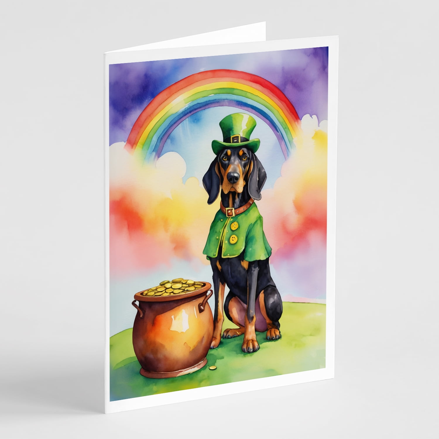 Affenpinscher St Patrick's Day Greeting Cards Pack of 8 7 in x 5 in
