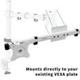 thumbnail image 5 of White Dual VESA Bracket Adapter Horizontal Mount, 2 Monitor Screens up to 27", 5 of 9
