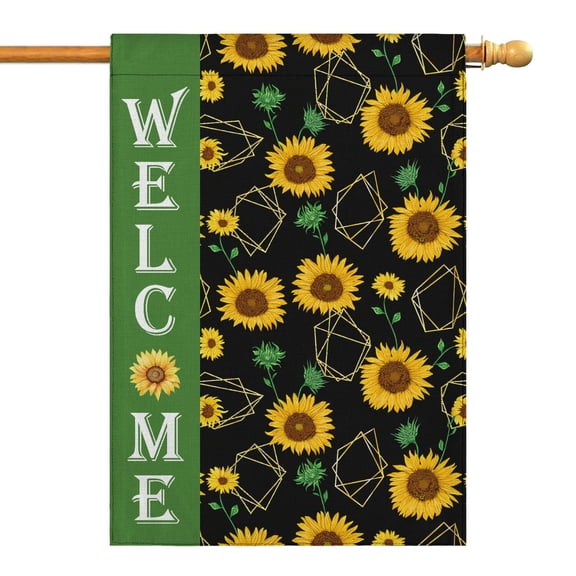 Spring Summer Sunflower Garden Flag 28x40 Inch Double Side for Outdoor Courtyard Garden Decor Flowers Welcome Holiday Flag for Outside Decoration