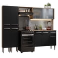 thumbnail image 1 of Cocina Integral 229cm Marrón/Negro Emilly Madesa 05, 1 of 11