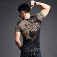 thumbnail image 4 of Camiseta de hombre para gimnasio con motociclista, ropa bordada, top gráfico, ropa de calle, camisetas para hombre con músculos, ajustadas, de secado rápido, lisas y suaves, 4 of 5