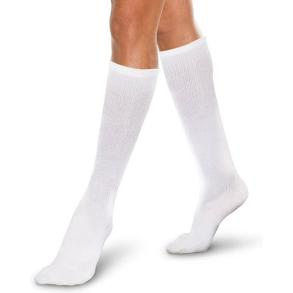 Core-Spun by Therafirm 15-20mmHg Moderate Support Compression Socks - White, XX-Large Short