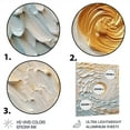thumbnail image 3 of Designart "Enchanted Whirls in Gold and Cream III" Abstract Spirals Metal Wall Art Prints, 3 of 5