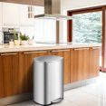 thumbnail image 2 of Gymax 13.2 Gallon Trash Garbage Can Stainless Steel Airtight Soft Close Bin W/ Bucket, 2 of 10