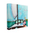 thumbnail image 4 of Stupell Industries Girl on Boat Scene Transportation Painting Gallery Wrapped Canvas Art Print Wall Art, 36 x 36, 4 of 8