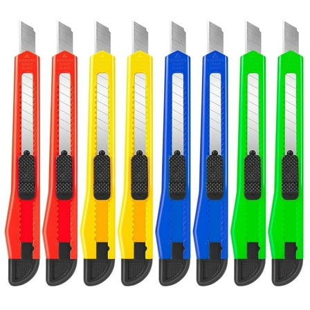 10x Razor Blade Utility Knife Box Cutter Sharp Snap Precise Exacto Plastic Case