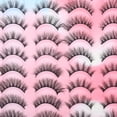 thumbnail image 4 of EIMELI 20 Pairs Fake Eyelash Artificial Lashes Makeup Fake Lashes Lash Strip Makeup Eyelashes, 4 of 5