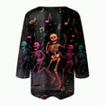 thumbnail image 5 of Towmus 3/4 Length Sleeve Womens Tops Halloween Pumpkin T-Shirts Thanksgiving Graphic Casual Dressy Top Under $10, 5 of 5