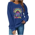 thumbnail image 2 of Xuyuer Women 100 Days of School Sweatshirt: Funny Teacher Shirts School Teaching Long Sleeves Teachers Gifts Tops Teacher Graphic T-Shirts School Days Tee Tops, 2 of 6