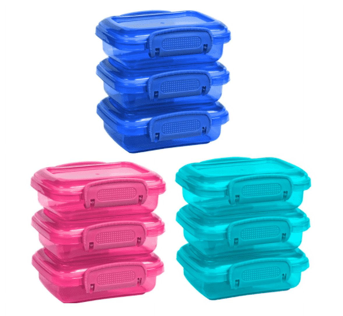 LOCK-TOP Snack Containers w Lids Stackable 5.2 Fl Oz, 2/Pk Select: Color