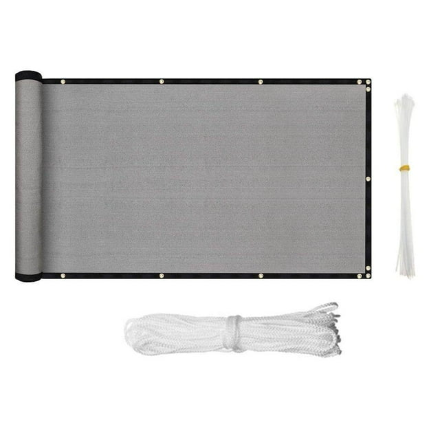 Balcony Shade Net Balcony Privacy Accessories Cover Anti-corrosive Screen Cover Weather-Resistant Fence Windscreen for Outdoor Backyard Patio Grey