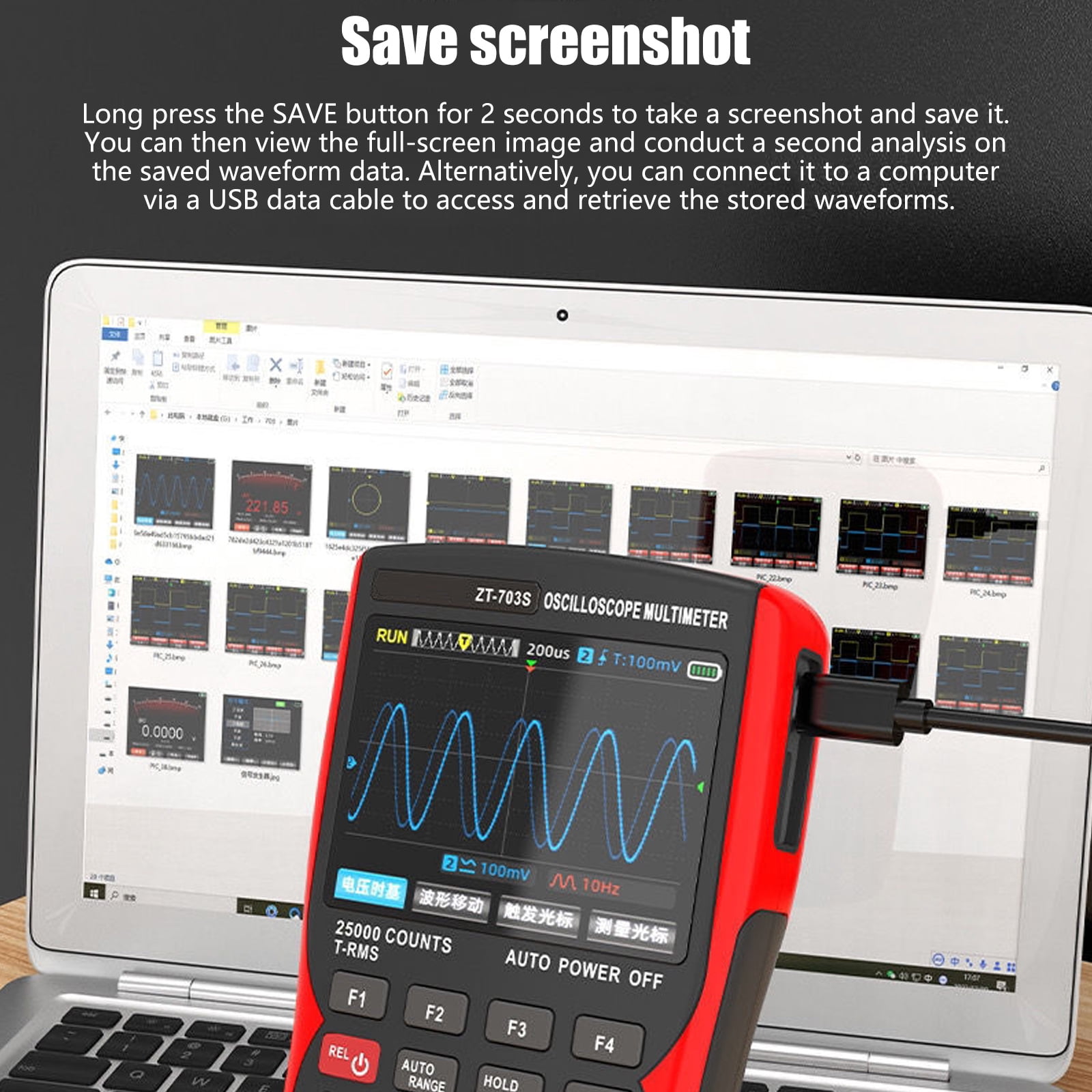 3.5inch Color Screen Digital Multimeter With Oscilloscope Generator For Electronic Testing Electronics Circuit Repair