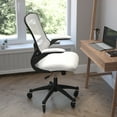 thumbnail image 3 of Flash Furniture Kelista Mesh Mid Back Office Chair with Flip-Up Arms, 250 lb, White, 3 of 9