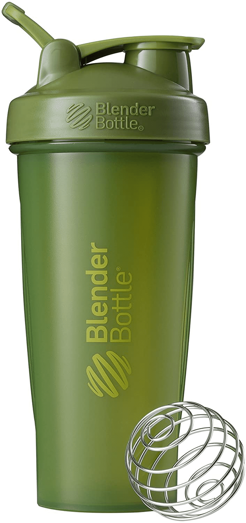 BlenderBottle Classic Loop Top Shaker Bottle, 28-Ounce, Clear/Aqua
