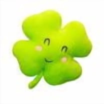 Btomtd Four Leaf Clover Throw Pillow Fortune Decor Pillow Plush Sofa Cushion Pillow Gift Idea Pillow 15.74 x 15.74inch ,Green