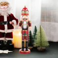 thumbnail image 4 of HLONK Nutcracker Soldier Lovely Wood Nutcrackers Christmas Gift Decor Statue Xmas Tabletop, 4 of 6