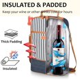 thumbnail image 5 of Tirrinia Insulated 2 Bottle Wine Carrier Tote Cooler Bag for Travel Picnic Padded Champagne Glass, 5 of 8