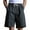 Dark Gray, variant on Jgppe Men's Knee Length Shorts Lightweight Cotton Elastic Waist Wicking Drawstring Summer Shorts with Pockets