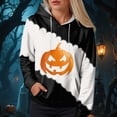 thumbnail image 2 of Godom Women's Halloween Hoodie Cute Ghost Graphic Sweatshirts Funny Pumpkin Face Tops Long Sleeve Hoodies 2025, 2 of 6