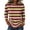 Light Green, variant on Shirts for Women Striped Crew Neck 3/4 Sleeve Trendy Loose Fit T Shirts Color Block Casual Comfy Tunic Tops Pink 2XL