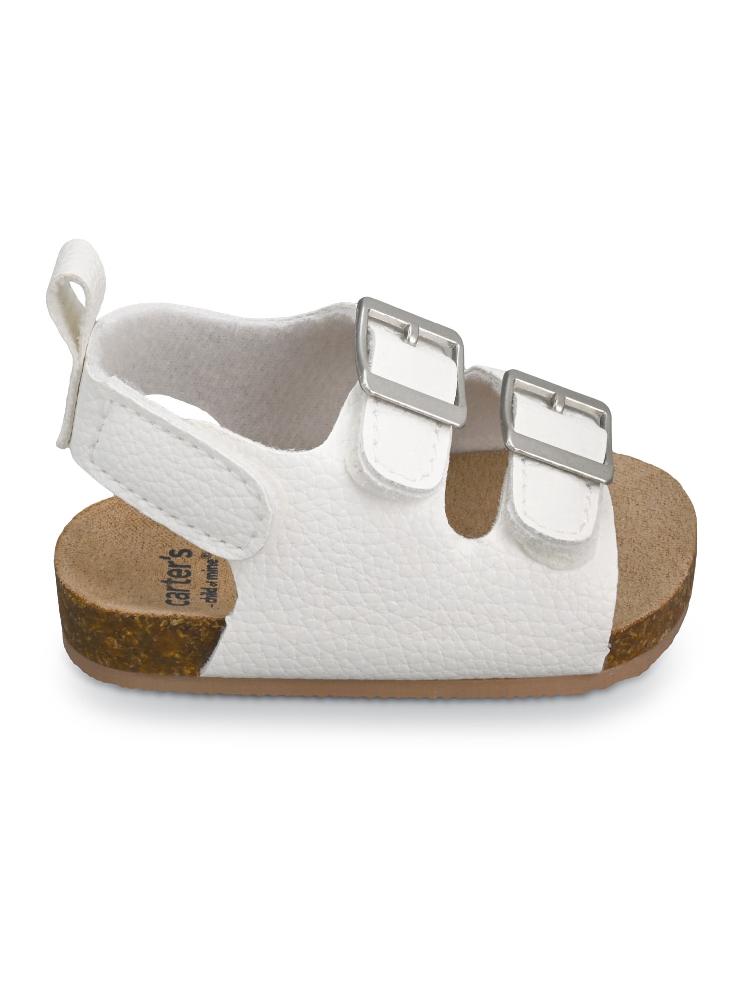 Carter's Child of Mine Infant Unisex Cork Sandal, Americana, Color White, Size 0-3 Month