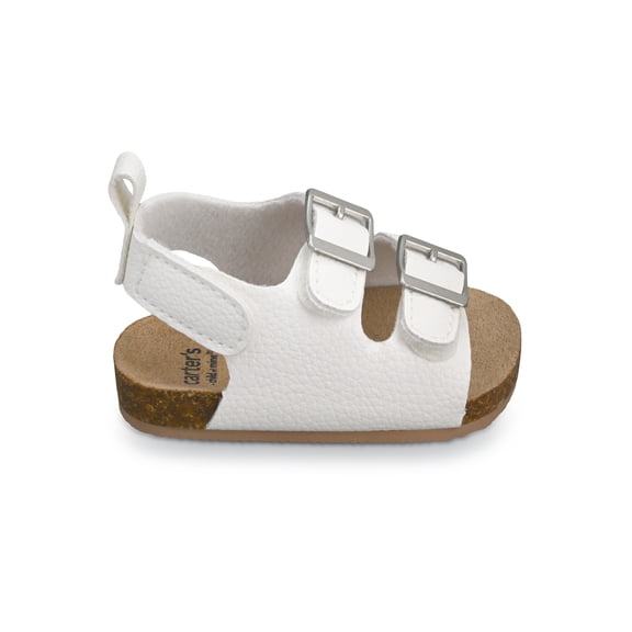 Carter's Child of Mine Infant Unisex Cork Sandal, Americana, Color White, Size 3-6 Month