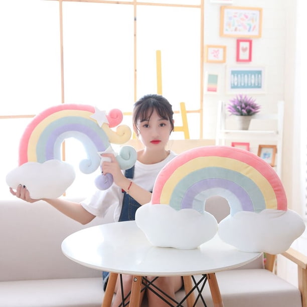 Comfortable Cloud Star Moon Plush Pillow Colorful Rainbow Crown Cushion Lumbar Support Sofa Infant Accessories ZHENGXUN toy