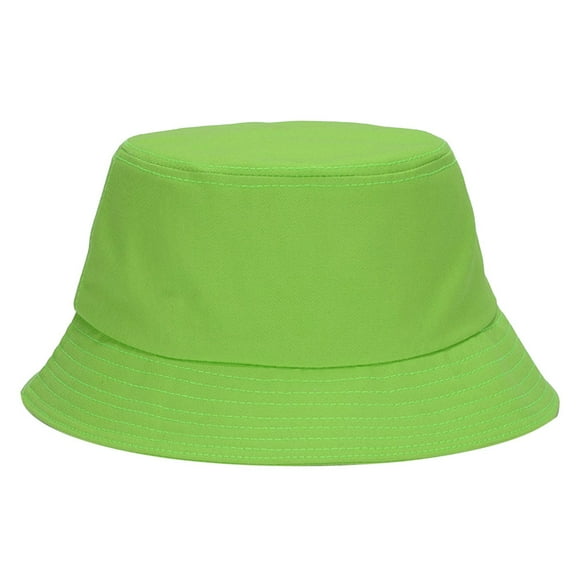 Cotton Bucket Hats for Women Bucket Hat Cotton Fishing Brim Visor Men Sun Hunting Summer Camping Cap,Green Women's Accessories Bucket Hats