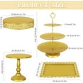 thumbnail image 2 of 8 Pcs Cake Stand Gold Metal Dessert Table Display Set, 3-Tier Cupcake Stand, Cake Display Tower and Cookie Tray Rack Serving Tray for Birthday Party, Weddings, Baby Shower (Gold), 2 of 7