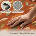 thumbnail image 6 of ODIKA 9'x12' Washable Area Rug Non-Shedding, Easy Care Orange Floral Symphony with Elegant Borders Intricate Botanical Motifs and Symmetrical for Master Suite, California King, Under Bed, 6 of 7
