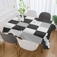 thumbnail image 2 of Yayeee Tablecloths for Rectangular Tables 54 x 54 inch Party Table Cover, Black and Grey Plaid Pattern, 2 of 6