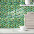 thumbnail image 5 of Colorful Fish Shape Tile Stickers Kitchen Bathroom Wall Decoration Green, 5 of 8