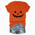 thumbnail image 5 of TOWED22 Funny Halloween T Shirts for Women Graphic Tees Vintage Cute Print Tee Holiday Tops(Orange,XL), 5 of 5