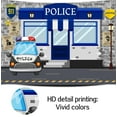 thumbnail image 3 of 5 x 5 ft Police Theme Happy Birthday Party Decoration Backdrop Police Large Police Booth Car Banner Background Kids Boys Birthday Baby Shower Party Wall Supplies Props, 3 of 5