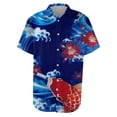 thumbnail image 5 of Mens Hawaiian Shirt Short Sleeve Button Down Palm Beach Shirts Tropical Resort Wear Blouses, 5 of 5