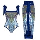 thumbnail image 1 of Traje de baño para mujer Traje de baño de una pieza para mujer Traje de baño de bikini con cordones Falda larga Conjunto de dos piezas de gasa Trajes de baño para mujer, 1 of 4