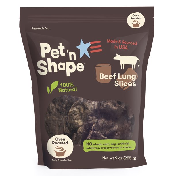 Pet 'n Shape Beef Lung Dog Treats Made and Sourced in the Training