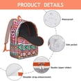 thumbnail image 4 of Unisex Vintage Style Bohemian Backpack, Boho Print Zipper Bag with Front Pocket, Durable Rucksack for School College Work Travel, Wonderful Gift, 4 of 5